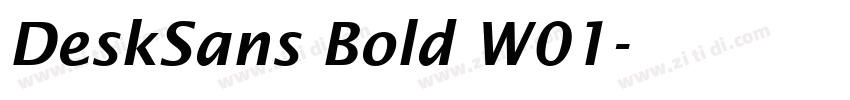 DeskSans Bold W01字体转换